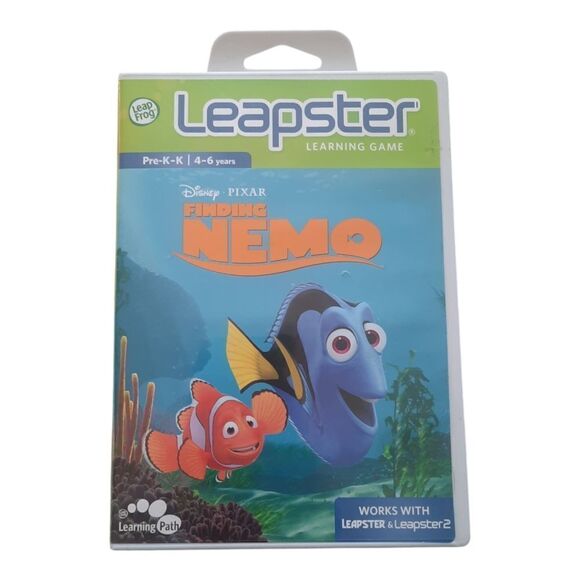 LeapFrog Leapster Disney Pixar FINDING NEMO Learning Game 4-6 years Pre-K-K - Picture 1 of 3